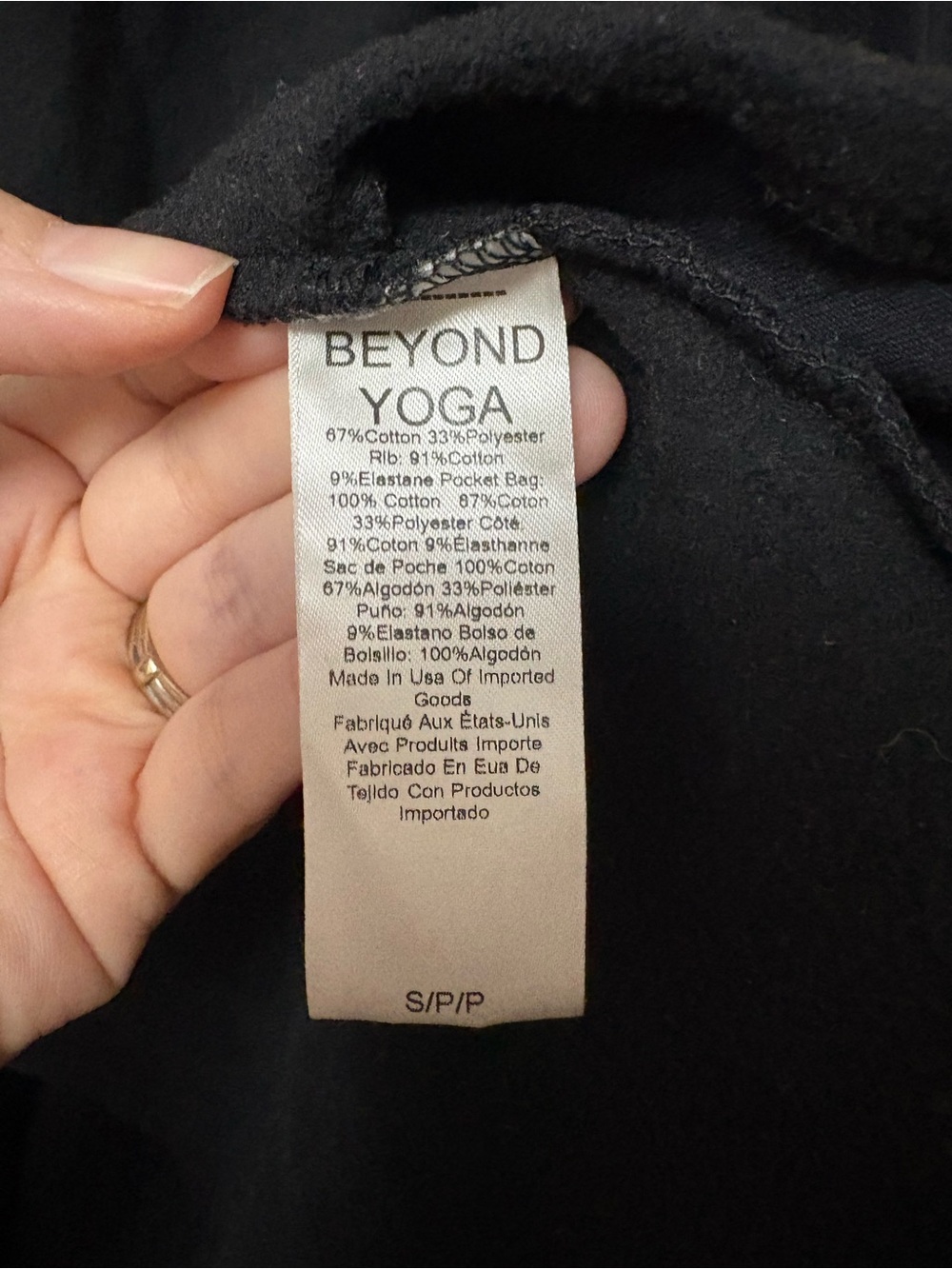 Beyond Yoga On the Go Open Front Hooded
Sweatshirt Jacket Black Size Small - Picture 15 of 16